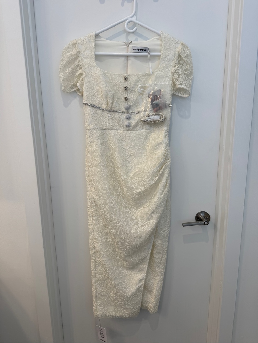 Self-Portrait Ivory Lace Midi Dress - NWT